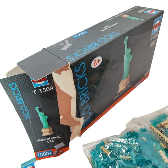 TICO T-1508 Statue of Liberty 1000+ Piece 3D Puzzle Sealed Contents/Open Box - Picture 5 of 11